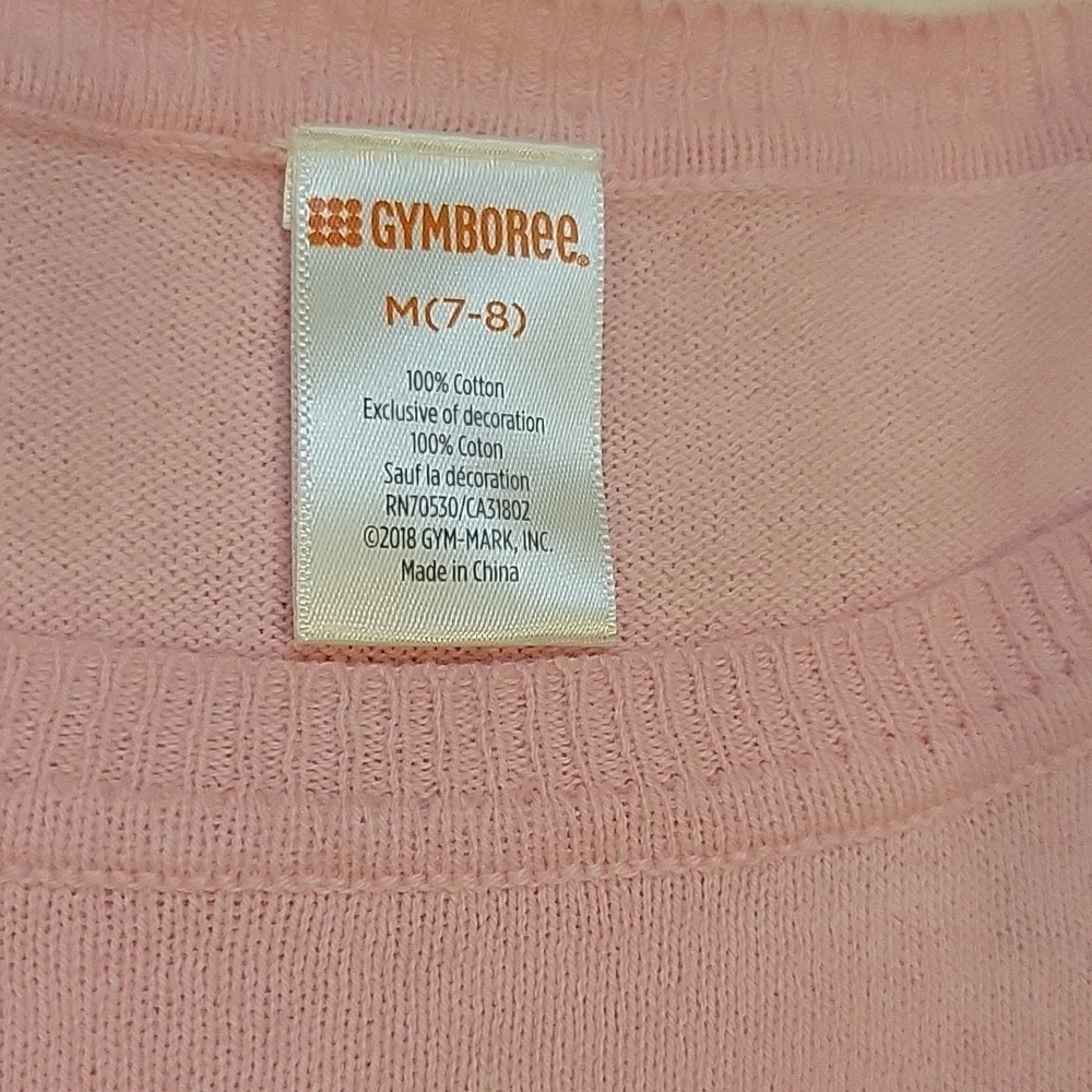 Gymboree Pink Unicorn Ruffle Sweater and Blue Sequin Corduroy Pants Size 7-8